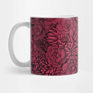 Succulents in Viva Magenta- Color of the Year 2023 Mug